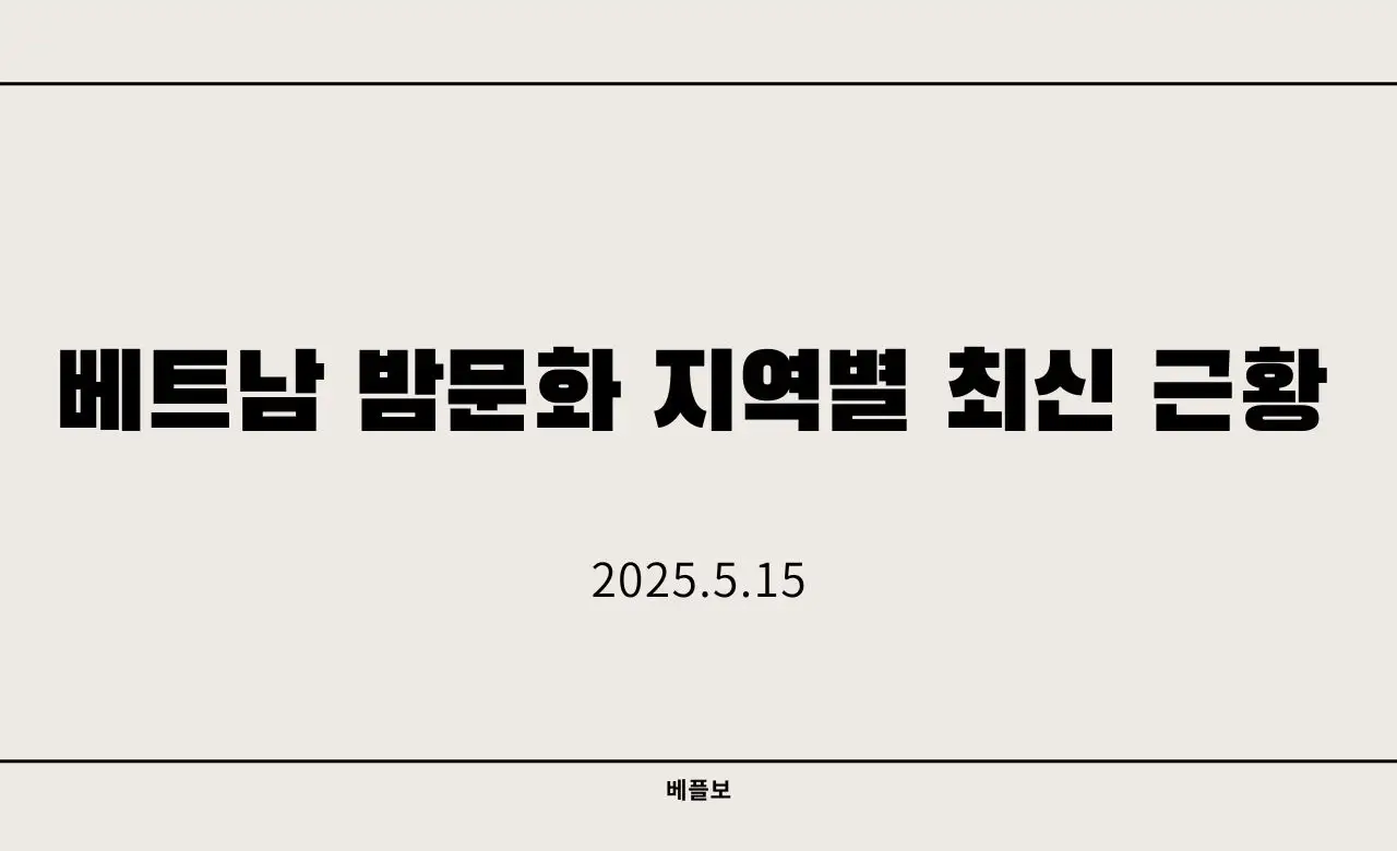 5.15 라이브 방송 슬라이드 베트남 밤문화 지역별 근황
